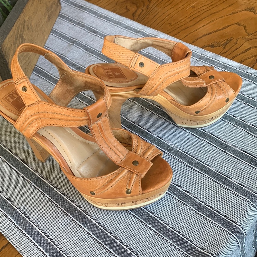 Frye platform shoes